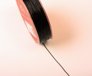 Fir elastic negru 8 mm, 5 metri