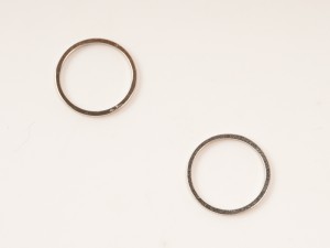 Zale sudate aplatizate argintiu inchis - 20 buc, 12 mm, grosime 1mm