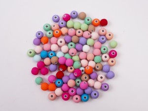 Margele din acril Colorate glazurate 6 mm, gaura 1.5 mm, 100 bucati