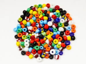 Margele nisip MIX II,  3  mm, cca 1500 buc, 50 gr
