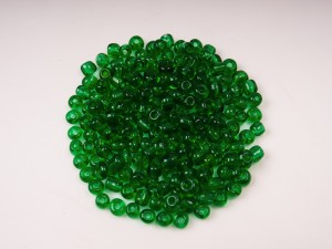 Margele nisip verde inchis 3  mm, cca 1500 buc, 50 gr