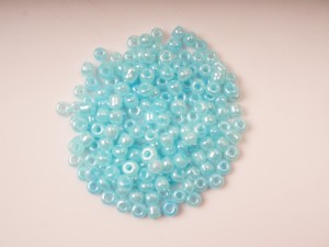 Margele nisip culoare bleu perlat 3  mm, cca 1500 buc, 50 gr