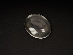 Cabochon din sticla transparent, 3.5X4.5 cm, 1 buc