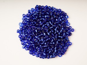 Margele de nisip bleumarin cu foita 3 mm - 50 g , 1500 buc