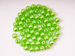 Margele plastic 4 mm, verde mar, gaura 1.2 mm, 200 buc 