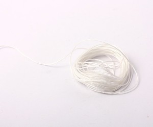 Snur 0.8 mm alb, usor rigid cu guta  - 5 m