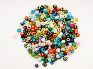 Margele nisip MIX,  3  mm, cca 1500 buc, 50 gr