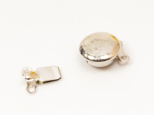 Inchizatori argintiu inchis pentru dublu sirag, 1 buc, cca 12 mm