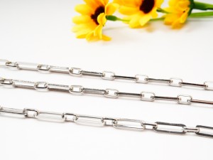 Lant din inox cu zale, de 5X14 mm si 4X7 mm, 50 cm