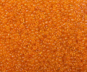 Margele de nisip portocaliu transparent- 2 mm,50 gr,cca.4000 buc