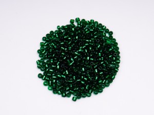 Margele de nisip verde cu foita 2 mm - 50 gr,4000buc