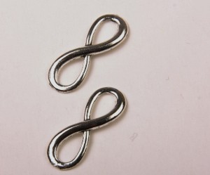Link-uri argint tibetan, semn infinit 10 buc,2.3 cm