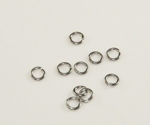 Zale de Argint Sudate 925 rodiat, 10 buc, 5 mm, grosime 0.8 mm
