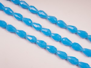 Cristale fatetate - lacrima bleu calcedonie 15x10mm,10 buc