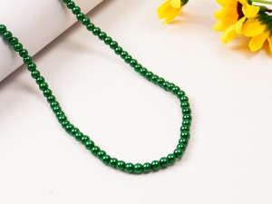 Sirag de perle din sticla verzi - cca.220 buc,4 mm, gaura 07mm