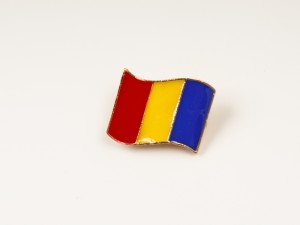 Brosa steag tricolor 2 cm, 1 buc, aurie