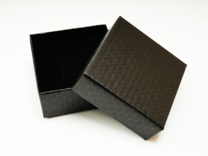 Cutie pt. set bijuterii 7.5X7.5 negru , 1 buc